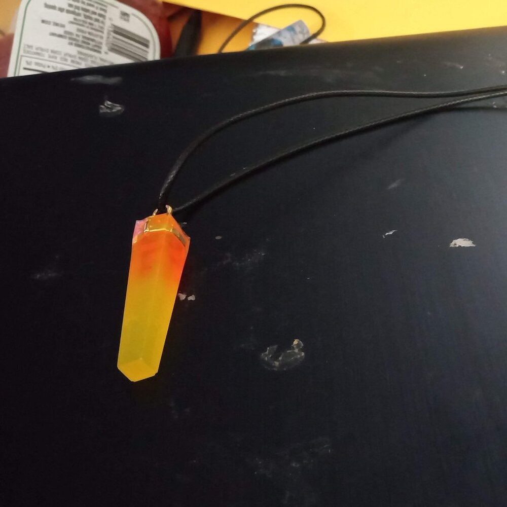 Handmade Orange Yellow Necklace
